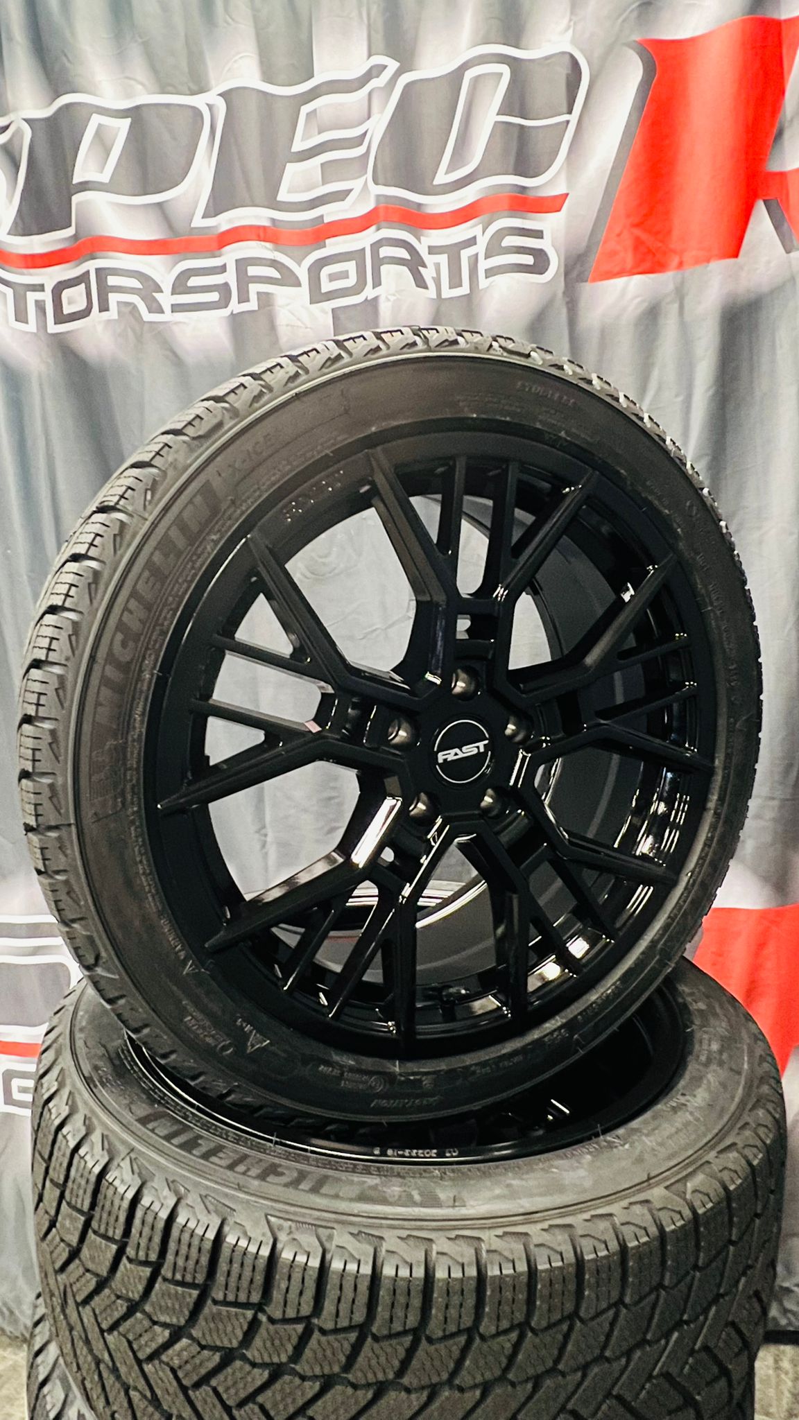 2019+ BMW 3 Series 18" Winter Tire and Wheel Package (Studless Michelin Tires and Fast Wheels)