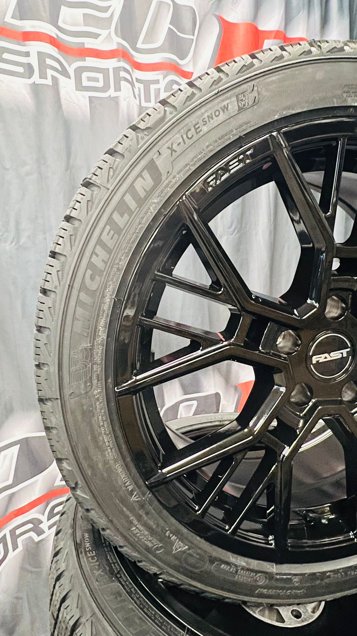 2019+ BMW 3 Series 18" Winter Tire and Wheel Package (Studless Michelin Tires and Fast Wheels)