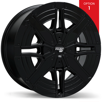 2024+ Tesla Cybertruck 20" Winter Tire and Wheel Package (Studded Firestone Tires and Fast Wheels)