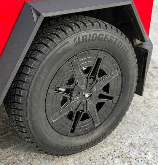 2024+ Tesla Cybertruck 20" Winter Tire and Wheel Package (Studless Bridgestone Tires and Fast Wheels)