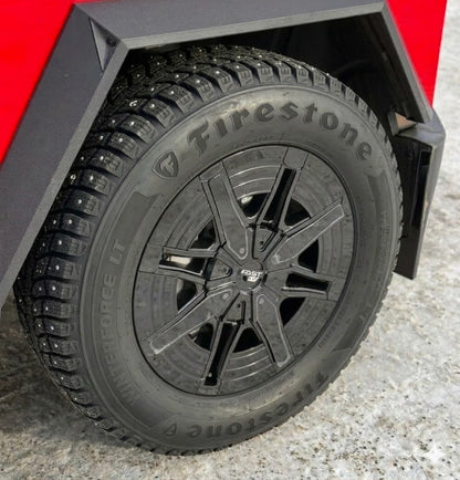 2024+ Tesla Cybertruck 20" Winter Tire and Wheel Package (Studded Firestone Tires and Fast Wheels)
